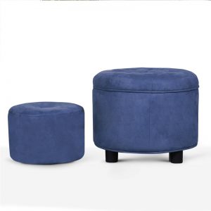 Delivery 3~7 days Brown Ottoman Fabric Covered Ottoman Stool