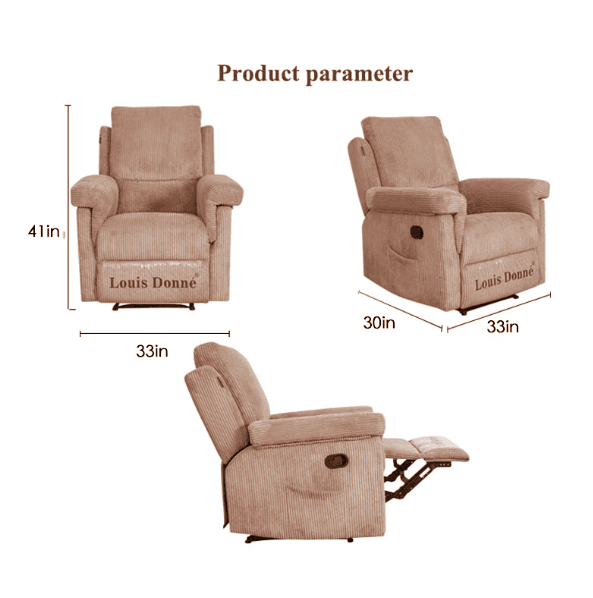 fabric recliner sofa