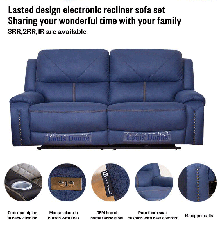 modern fabric recliner sofa