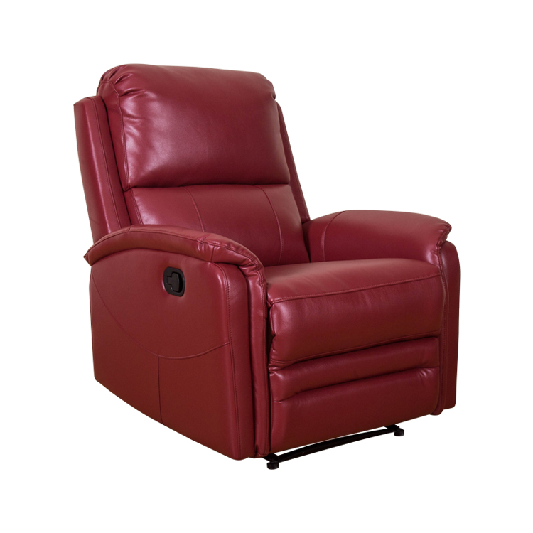 Small Red one Seater leather recliner sofa chair