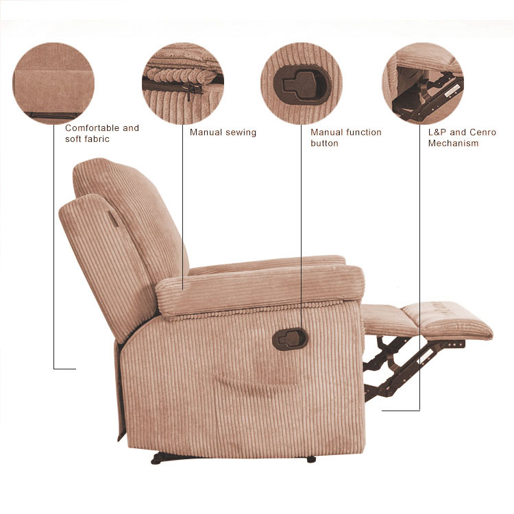 fabric recliner sofa