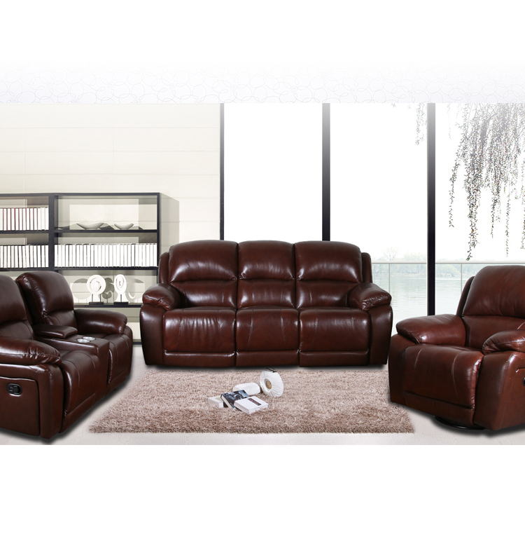  double recliner sofa with console