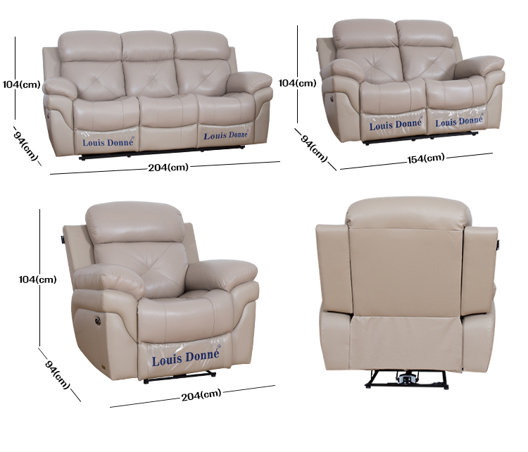 3 seater leather recliner sofa