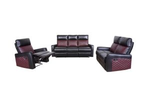 Classic Small Soft Leather Sofa and Loveseat Set