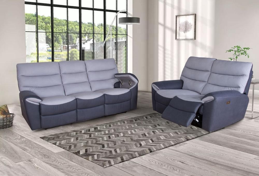 grey recliner sofa