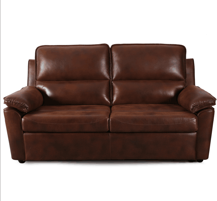 brown leather sofa bed