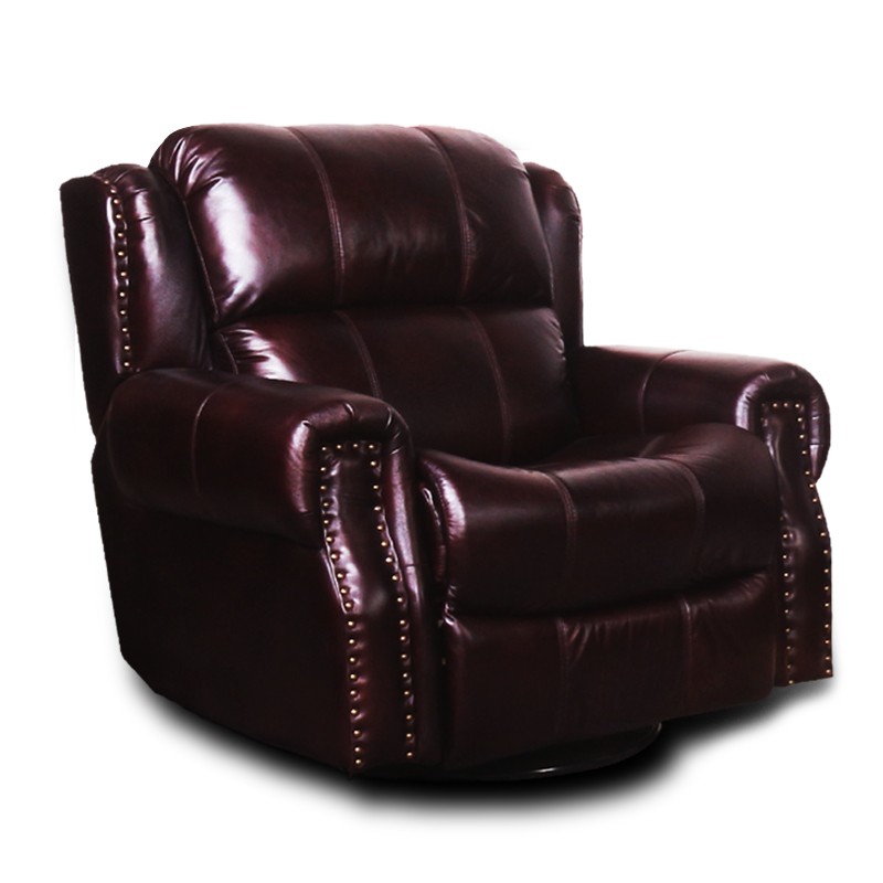 Comfortable American Style Red Leather Electric Recliner Chair