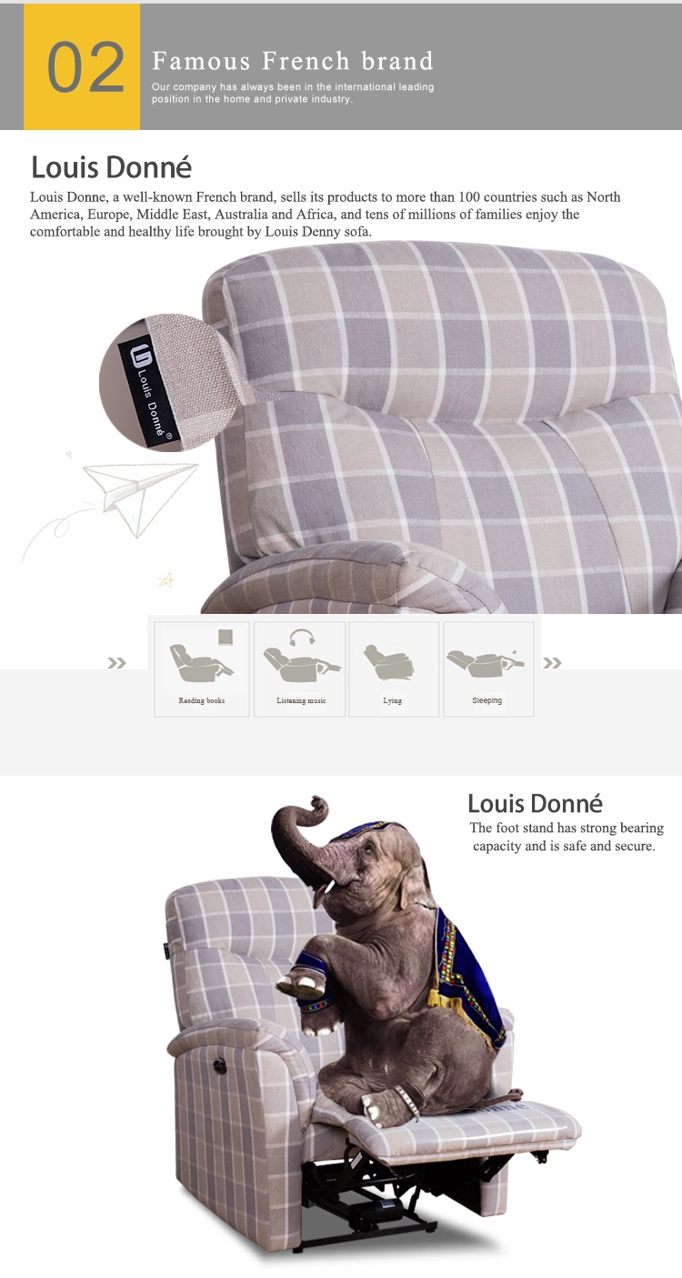 fabric electric recliner sofa