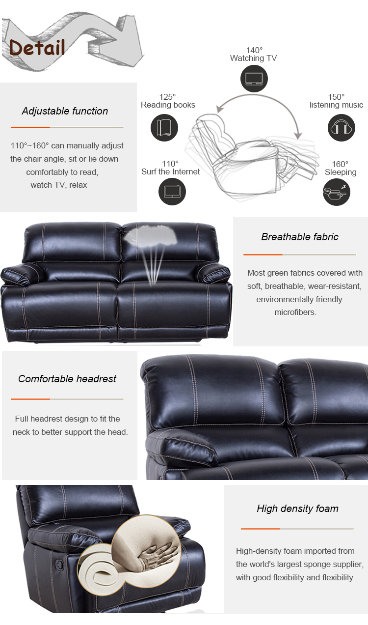 2 seater leather recliner sofa