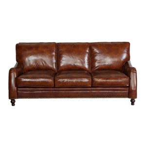 Top Leather American Style Sofa Mid-Century Classical Sofa