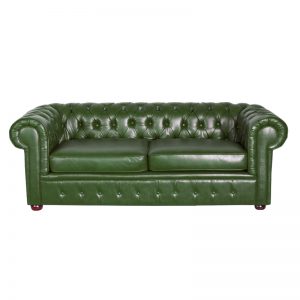 Fabric Leather Velvet Classic Chesterfield Sofa Set