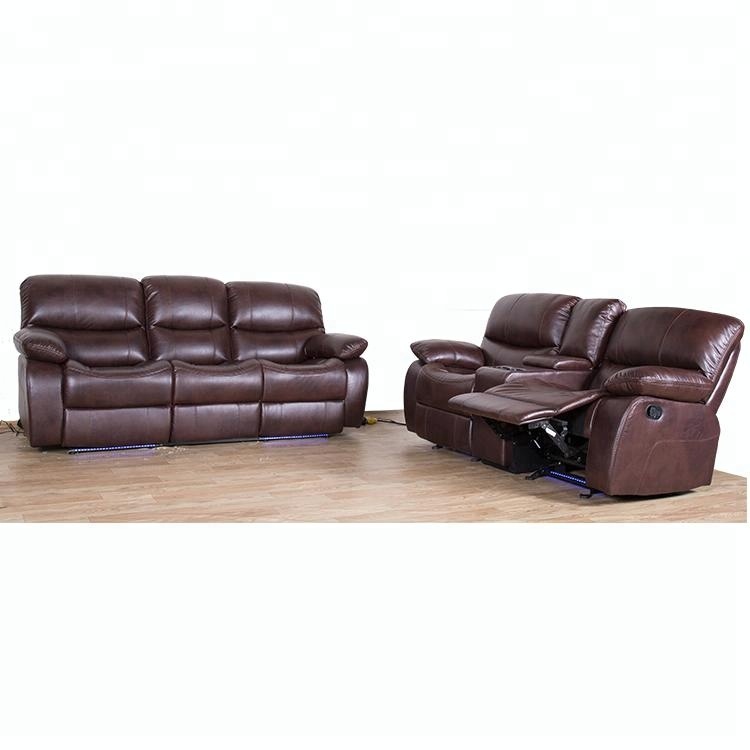 Living Room Recliner Velvet Air Leather Sofa Set Louis Donné Furniture