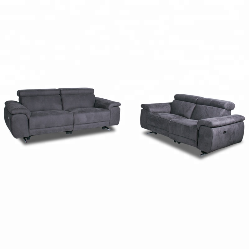 Luxury European Style electric recliner sofa fabric loveseat Sofa Set
