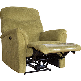 Stylish green power recliner massage chair
