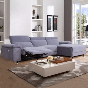 modern l shape fabric electric recliner sofa sofa for small living room