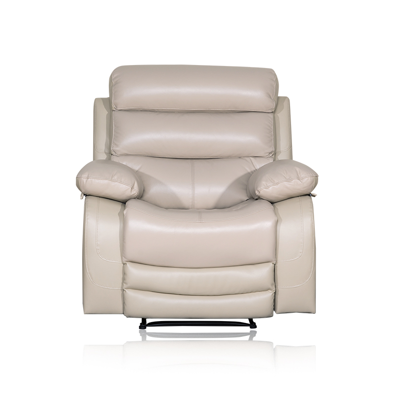 Nice luxury oversized cream leather recliner chair