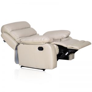 cream leather recliner chair