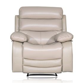 Nice luxury oversized cream leather recliner chair