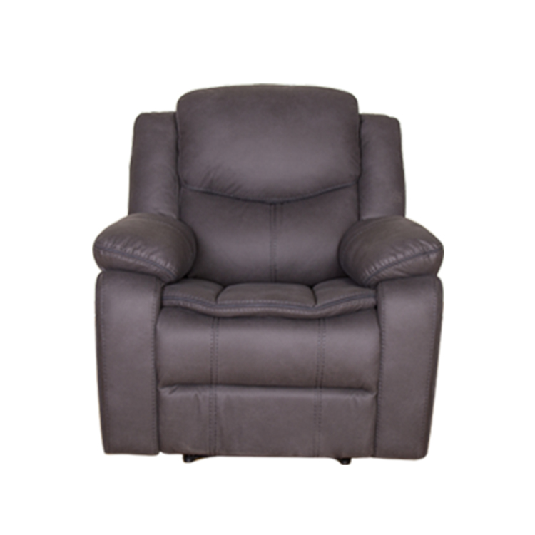 Small Grey Fabric Single Rocker Recliner Chair