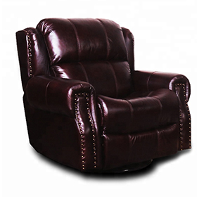 Comfortable American Style Red Leather Electric Recliner Chair