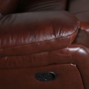 double recliner sofa with console