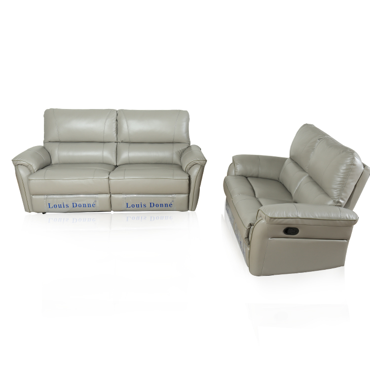 High Quality Real Leather Sofa and Recliner Set