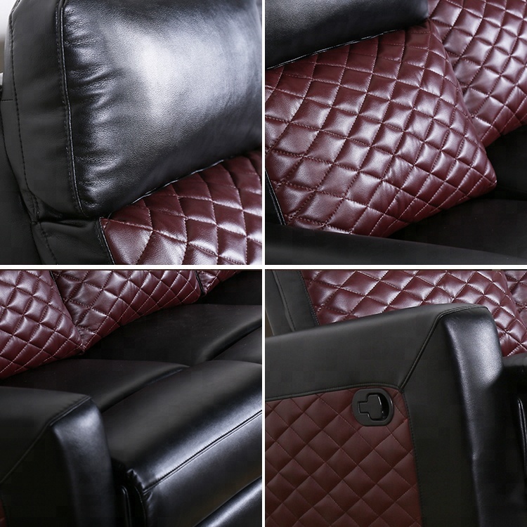 Most Comfortable Small Leather Sofa with Red Check Design