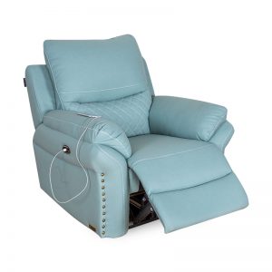 Best Luxury Light Green Electric Power  Rocker Recliner Chair