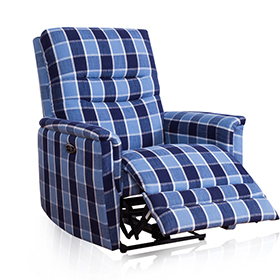 Modern Blue  Fabric Living Room Electric Single Recliner  Sofa Chair