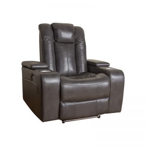 grey leather reclining sofa set