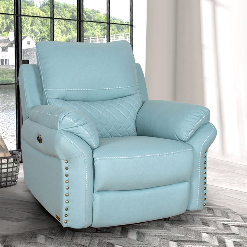 Best Luxury Light Green Electric Power Rocker Recliner Chair