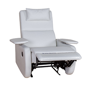 mini white leather recliner chair for Nail Salon
