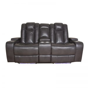 grey leather reclining sofa set