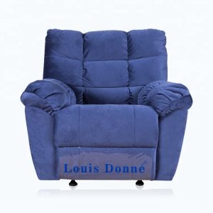 Best  Oversized Blue Fabric Modern Recliner Chair