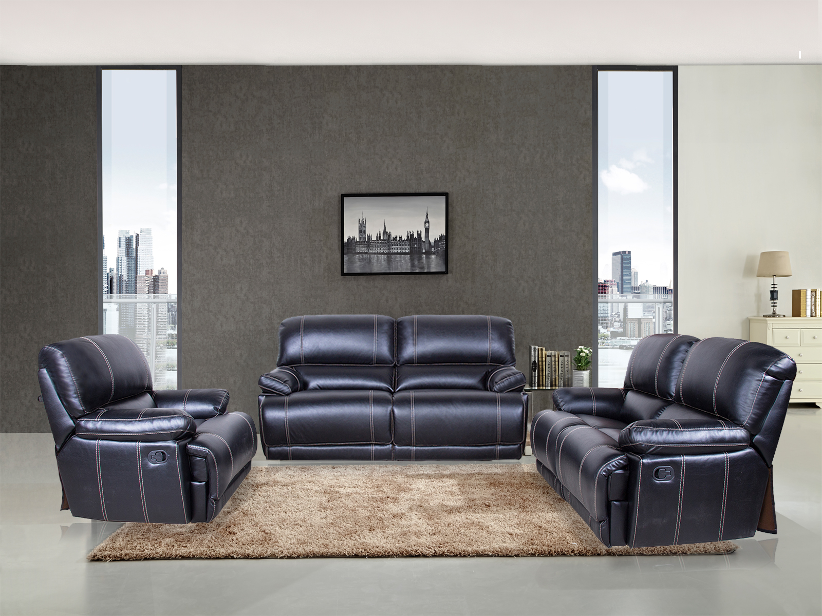 cheap leather recliner sofa online