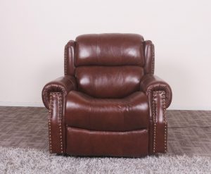 Comfortable American Style Red Leather Electric Recliner Chair