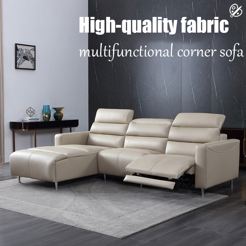 Power Recliner Sofa Living Room Modern Home Furniture Genuine Leather Fabric Adjustable Headrest Modular Design