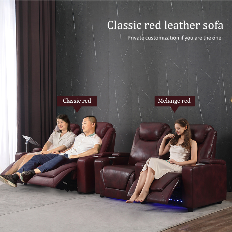 Home Theater Sofa Louis Donne, Home Theater Leather Sofa